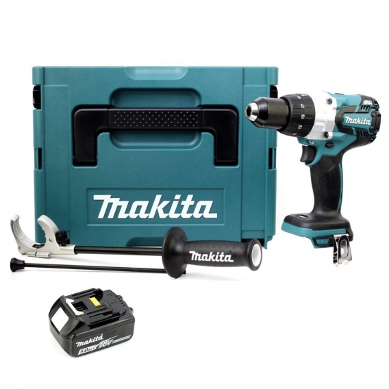 Makita DHP 481 T1J 18V Akku Schlagbohrschrauber Brushless 115 Nm im Makpac + 1 x BL1850 5,0 Ah Akku - ohne Ladegerät