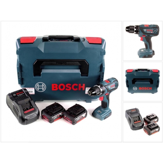 Bosch GSR 18V-28 Akku Bohrschrauber 18V 1/2' 13mm in L-Boxx + 2x 5,0 Ah Akku + Ladegerät