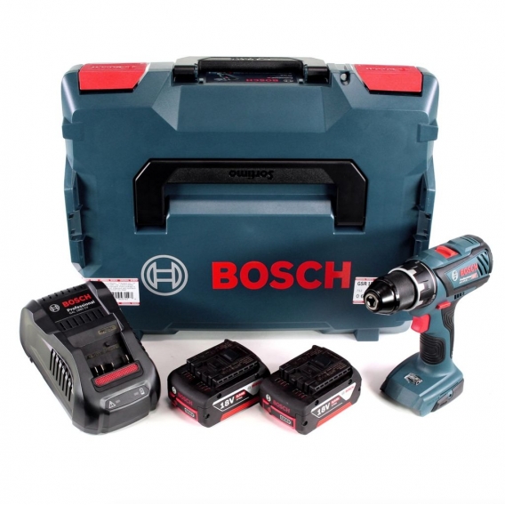 Bosch GSR 18V-28 Akku Bohrschrauber 18V 1/2' 13mm in L-Boxx + 2x 5,0 Ah Akku + Ladegerät