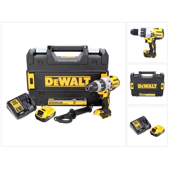 DeWalt DCD 996 P1 Akku Schlagbohrschrauber 18 V 95 Nm Brushless + 1x Akku 5,0 Ah + Ladegerät + TSTAK