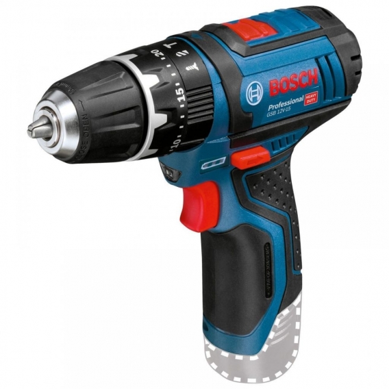 Bosch Akku-Schlagbohrschrauber GSB 12V-15 solo Professional 12 Volt blau/schwarz ohne Akku und Ladegerät