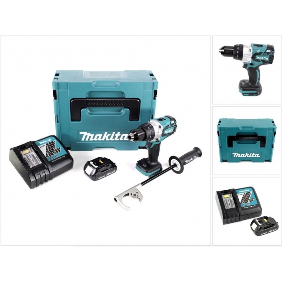 Makita DDF 481 RY1J Akku Bohrschrauber 18V 115 Nm im Makpac + 1x 1,5 Ah Akku + Ladegerät