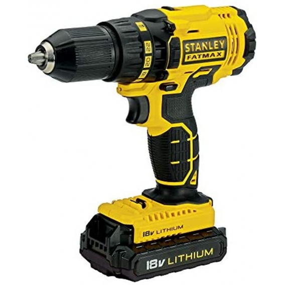 STANLEY FATMAX FMC601C2S-QW - Bohrschrauber 18V, 47 Nm, 2 x 1,3 Ah Lithium-Akkus und Tragetasche