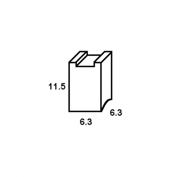 Kohlebürsten für Black und Decker Schlagschrauber P2182A Typ 1 6,3x6,3x11,5mm