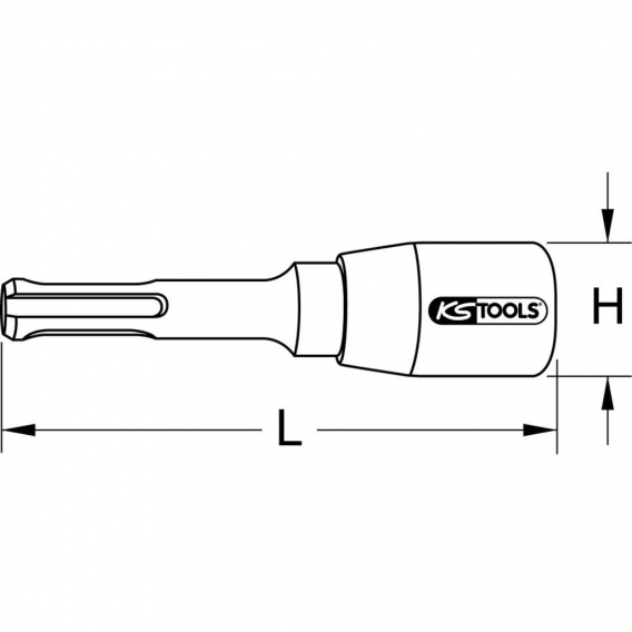 KS Tools Stockschraubendreher m.SDS-Aufnahme,M6, 122.3016