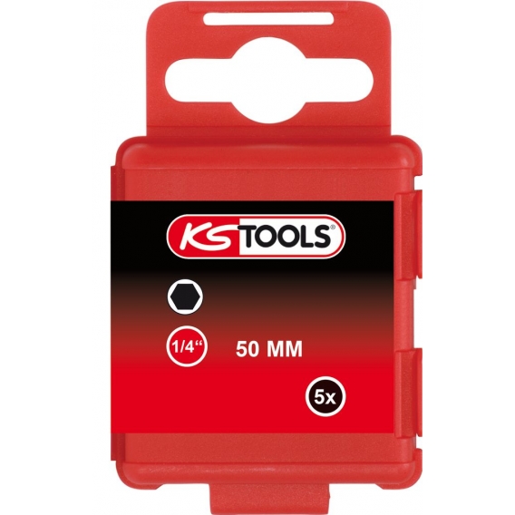 KS Tools 1/4" Bit Innen6kant,50mm,7mm,5er Pack, 911.2825