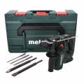 Metabo BH 18 LTX BL 16 Akku Bohrhammer 18 V 1,3 J SDS plus Brushless + 5 tlg. Bohrer und Meißel Set + metaBOX - ohne Akku, ohne 