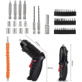 AcserGery 47 in 1 Elektroschrauber, Suewidfay wiederaufladbares Akkuschrauber-Bit-Set, 3,6 V Li-Ion 3,5 Nm max. Drehmoment. Elek