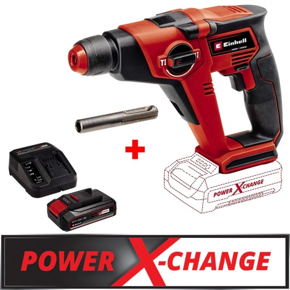 Einhell Akku-Bohrhammer TE-HD 18/12 Li - Solo inkl. 2,5 Ah Starterkit