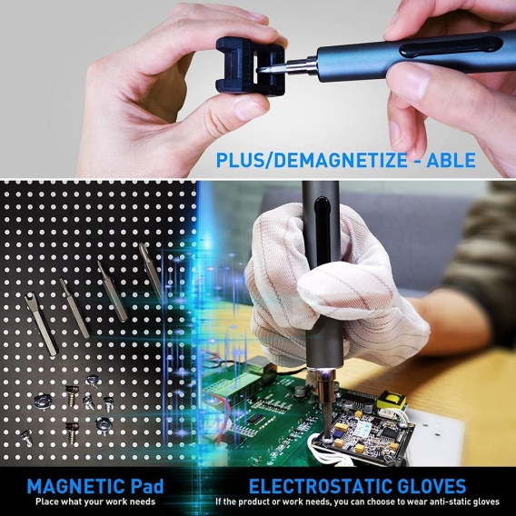 AcserGery 159-in-1-Elektroschrauber mit USB-Aufladung für Uhren und elektronische Geräte