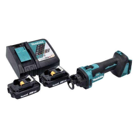 Makita DCO 181 RA Akku Rotationsschneider 18 V 32000 U/min Brushless + 2x Akku 2,0 Ah + Ladegerät