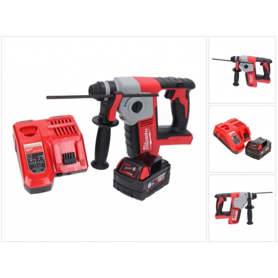 Milwaukee M18 BH-601FC Akku Bohrhammer 18 V 1,2 J SDS plus + 1x Akku 6,0 Ah + Ladegerät