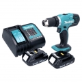 Makita DDF 453 SY Akku Bohrschrauber 18 V 42 Nm + 2x Akku 1,3 Ah + Ladegerät