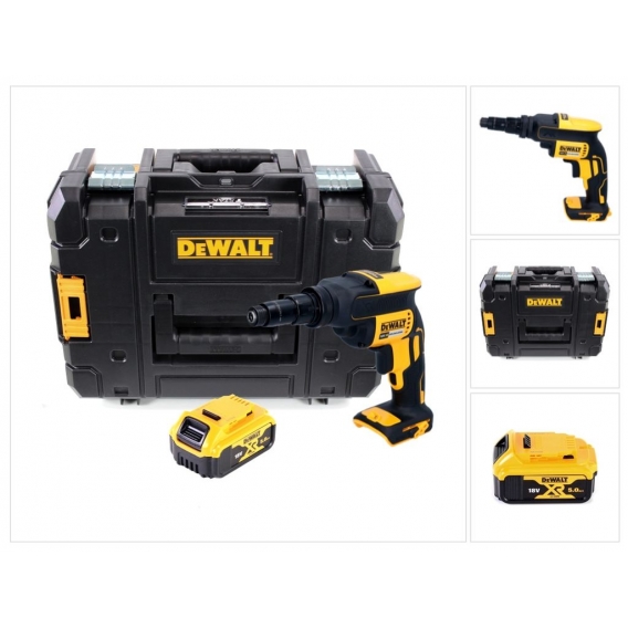 DeWalt DCF 622 Akku Universalschrauber 18 V 34 Nm Brushless + 1x Akku 5,0 Ah + TSTAK - ohne Ladegerät