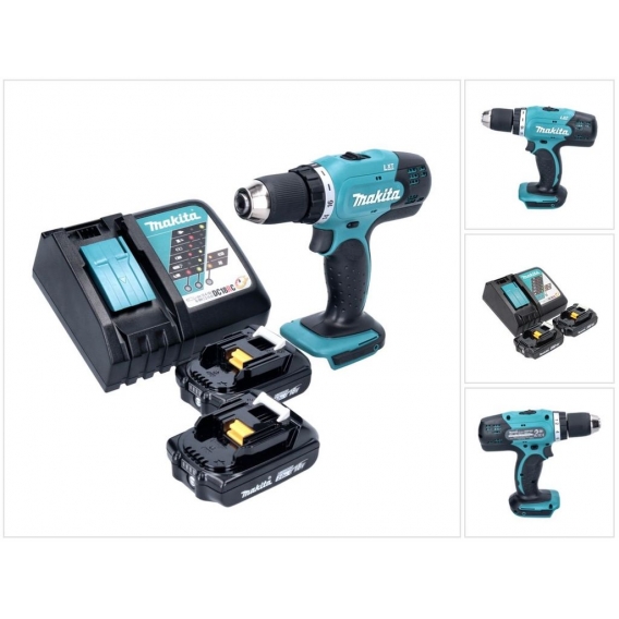 Makita DDF 453 RA Akku Bohrschrauber 18 V 42 Nm + 2x Akku 2,0 Ah + Ladegerät