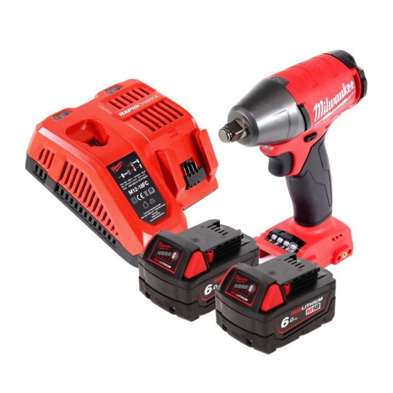 Milwaukee M18 FIWF12-602 FC Akku Schlagschrauber 18 V 300 Nm 1/2' Brushless + 2x Akku 6,0 Ah + Ladegerät