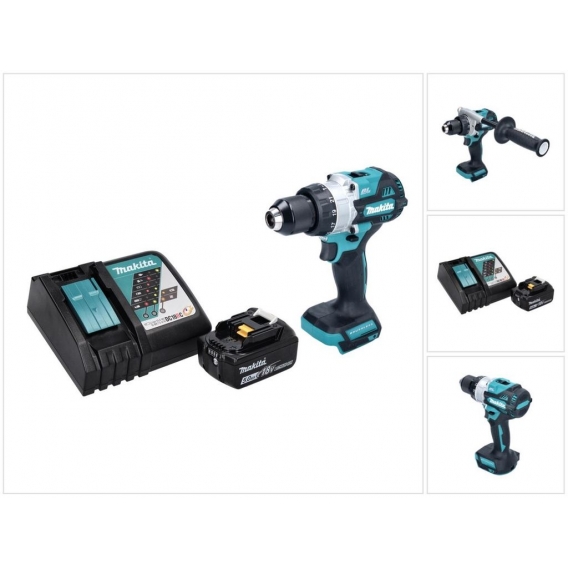 Makita DHP 486 RT1 Akku Schlagbohrschrauber 18 V 130 Nm Brushless + 1x Akku 5,0 Ah + Ladegerät