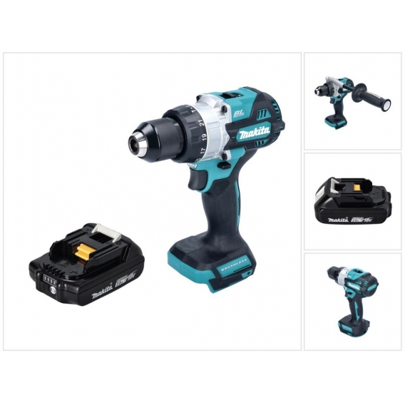 Makita DHP 486 A1 Akku Schlagbohrschrauber 18 V 130 Nm Brushless + 1x Akku 2,0 Ah - ohne Ladegerät