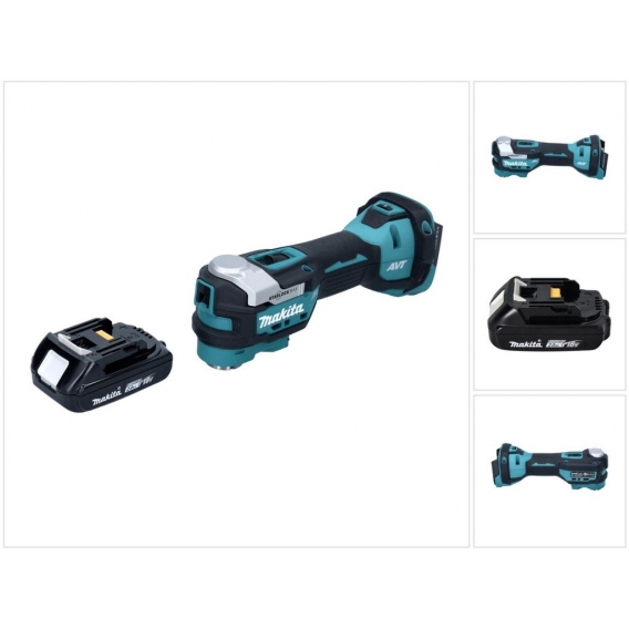 Makita DTM 52 A1 Akku Multifunktionswerkzeug 18 V Starlock Max Brushless + 1x Akku 2,0 Ah - ohne Ladegerät