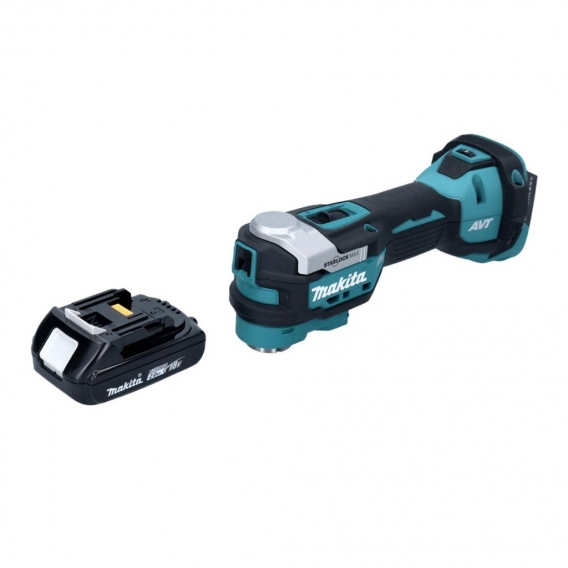 Makita DTM 52 A1 Akku Multifunktionswerkzeug 18 V Starlock Max Brushless + 1x Akku 2,0 Ah - ohne Ladegerät