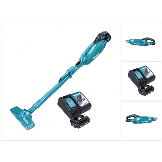 Makita DCL 280 FRA1 Akku Staubsauger 18 V Brushless + 1x Akku 2,0 Ah + Ladegerät