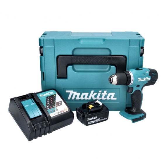 Makita DDF 453 RT1J Akku Bohrschrauber 18 V 42 Nm + 1x Akku 5,0 Ah + Ladegerät + Makpac