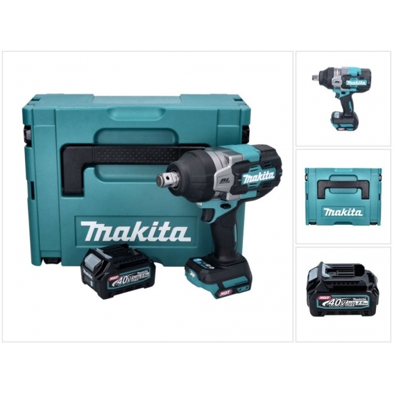 Makita TW 001 GD101 Akku Schlagschrauber 40 V max. 1800 Nm Brushless XGT + 1x Akku 2,5 Ah + Makpac - ohne Ladegerät