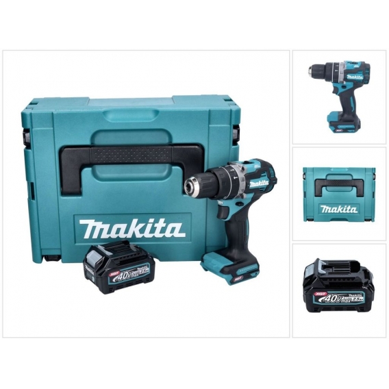 Makita HP 002 GD101 Akku Schlagbohrschrauber 40 V 64 Nm Brushless + 1x Akku 2,5 Ah + Makpac - ohne Ladegerät