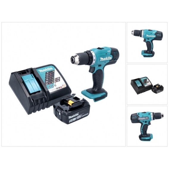 Makita DDF 453 RT1 Akku Bohrschrauber 18 V 42 Nm + 1x Akku 5,0 Ah + Ladegerät