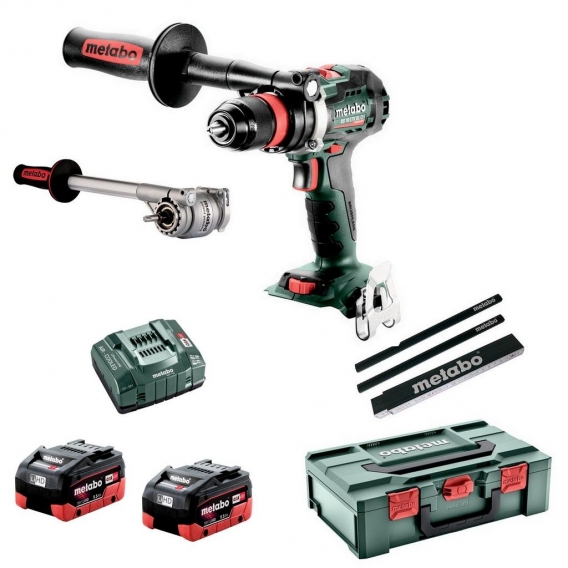 Metabo Akku-Bohrschr BS 18 LTX BL Q I+PowerX3+2x5,5Ah+ASC145 + Meterstab