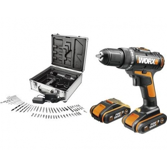 WORX WX170.6 Schraubendreherbohrer im Koffer Zubehör