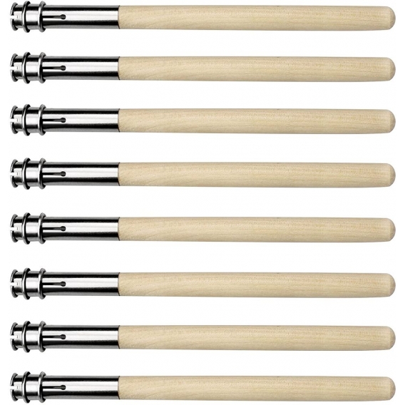 8 Stücke Bleistiftverlängerung Verstellbarer Bleistiftverlängerer Holz Pencil Extender mit Verstellbarem Metallring Stifte Holde