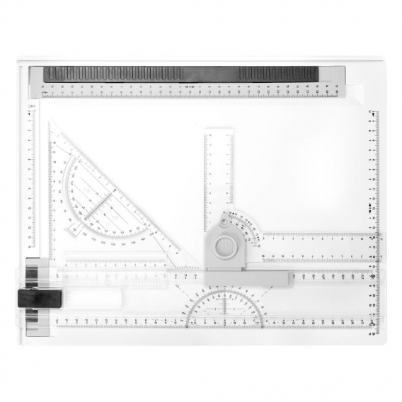 A4 Bild Zeichenbrett Kartografische Plattform mit glatten Fuehrungsschienen Praezise Markierungen Funktionsdesign Hilfswerkzeug