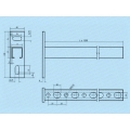 Schienenkonsole S30 : 750 mm Länge: 750 mm