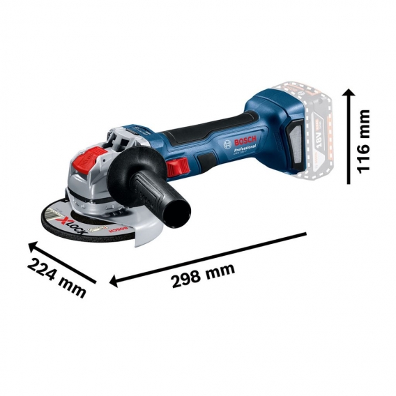 Bosch Professional Akku-Winkelschleifer GWX 18V-7, solo, L-BOXX 06019H9102