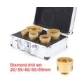 5 Stück Diamant Loch Saw Set M14 Diamant Lochsäge 20/35/40/50/65mm Diamantbohrer Set mit Koffer für Granit Fliesen Marmor Porzel