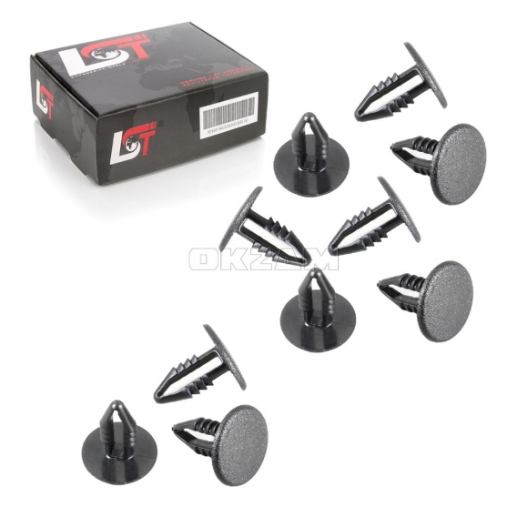 10x UNIVERSAL DICHTUNGSCLIP HALTER BEFESTIGUNG CLIPS IN SCHWARZ Ø3,5 Kopf 14mm