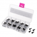 100 Stücke Fliegenrute Guide Set Angelruten Ring Spitze Reparatur Ring Edelstahl, Keramik Größe 3,1-4,6 mm