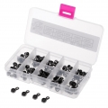 100 Stücke Fliegenrute Guide Set Angelruten Ring Spitze Reparatur Ring Edelstahl, Keramik Größe 3,1-4,6 mm