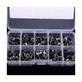 100 Stücke Fliegenrute Guide Set Angelruten Ring Spitze Reparatur Ring Edelstahl, Keramik Größe 3,1-4,6 mm