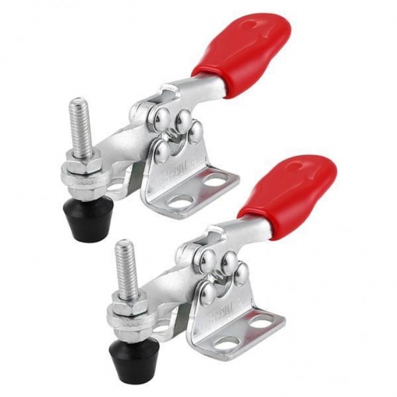 2x2Pcs 60Kg Haltekapazität Toggle Clamp Schnelle Horizontale Clamp Release Tools