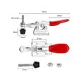 2x2Pcs 60Kg Haltekapazität Toggle Clamp Schnelle Horizontale Clamp Release Tools