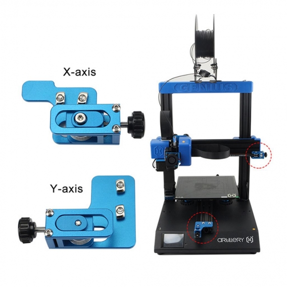 CNC Aluminium, X Y Achsen gurt Stretch-Spanner-Straffung spanner kompatibel mit Besteck zubehör für 3D-Drucker, blau