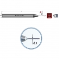 Micro VHM Präzisionsreibahle Reibahle HSR d＝0,500 / L3＝5,0 mm Z＝4 Schaft HA   linksspirale -  rechtsschneidend