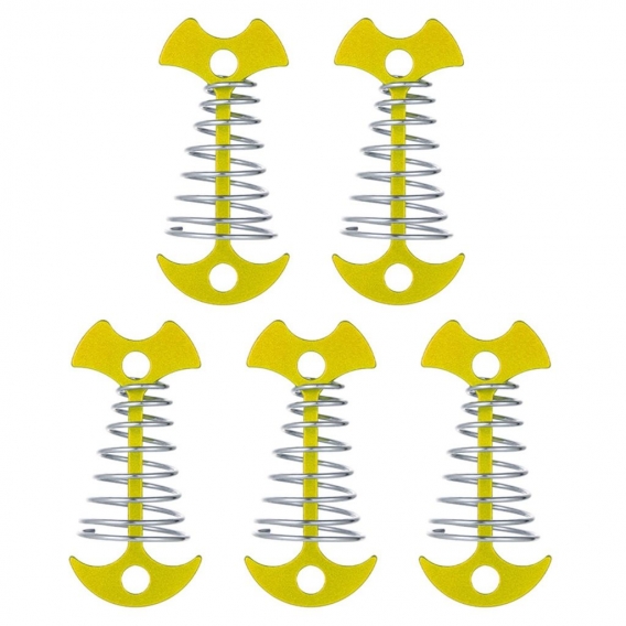 AcserGery Fischgräten-Schnurspanner aus Aluminiumlegierung, Holzplattform, Verwendung von Fischgräten-Zeltstangen, Oxidation ver