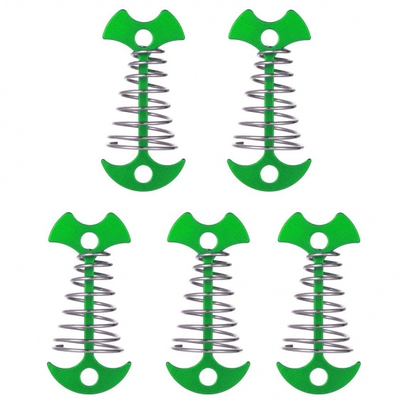 AcserGery Fischgräten-Schnurspanner aus Aluminiumlegierung, Holzplattform, Verwendung von Fischgräten-Zeltstangen, Oxidation ver