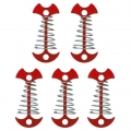 AcserGery Fischgräten-Schnurspanner aus Aluminiumlegierung, Holzplattform, Verwendung von Fischgräten-Zeltstangen, Oxidation ver