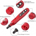 AcserGery Mini-Bohrmaschine Multifunktions-Rotationswerkzeuge 5 Geschwindigkeiten 3000-15000 U / min LED mit 125 Zubehör 6 Spann