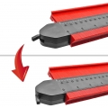 AcserGery Konturlehre, E25cm Profillehre Messlineal für Fliesenmessgenauigkeit Laminat Holz Markierungswerkzeug (10 Zoll Rot)