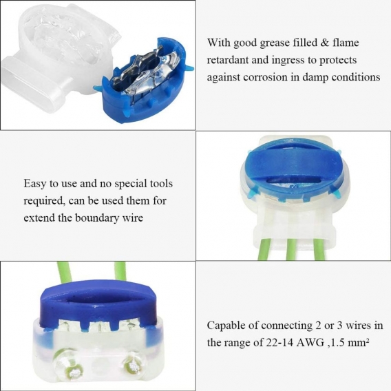 AcserGery 20 Stück mit Harz gefüllte Kabelverbinder, wasserdichter Stecker für den Außenbereich, Hof, Hof, Roboter, Rasenmäher, 